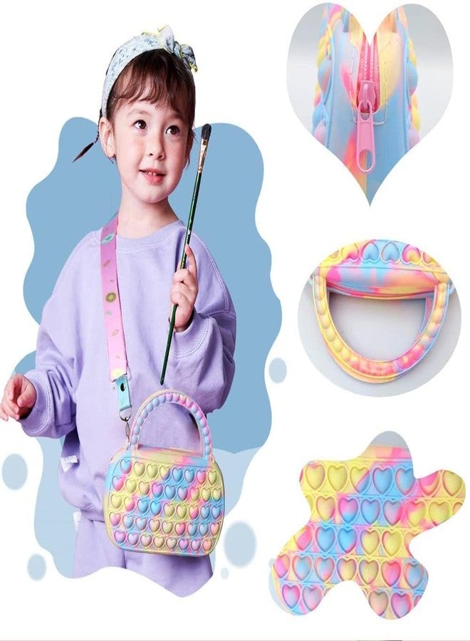 4AJ BAZAAR Sling Bag Toy for Girls Kids, Pop It Bag for Girls, Pop It Fidget Toy Shoulder Bag Stress Relief Toy (SLINGBAG-PURSE-2IN1-MULTI) - Image 2